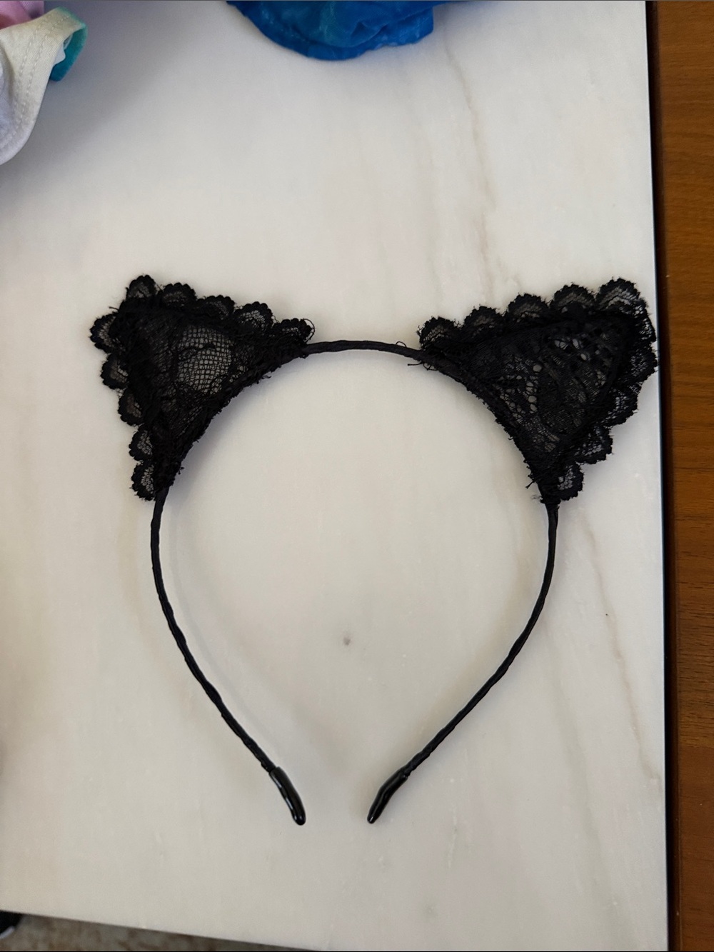 Victoria's Secret Black Lace Cat Ear Headband